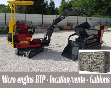 Location et vente de micro engins BTP et gabions